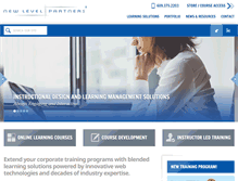 Tablet Screenshot of newlevelpartners.com